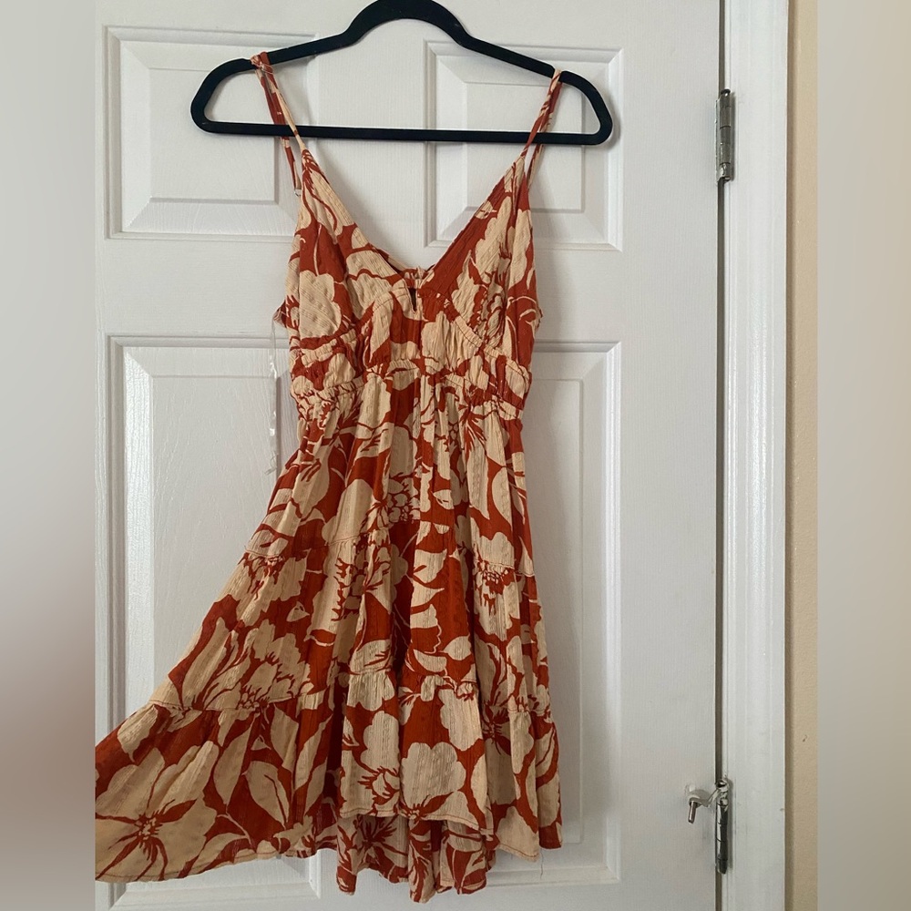 Angie Orange Floral Sundress